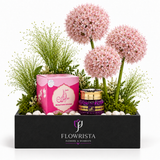 Mamoul Saher Al.Kalmat with Artificial Pink Allium Flower Arrangement