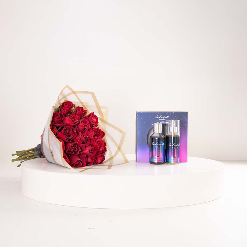 Soul & More Velvet Noir Set | 15 Red Rose