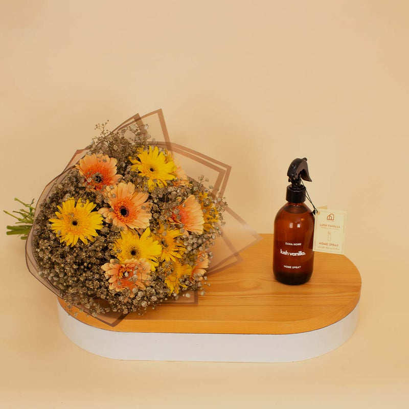 Zaha Home Lush Vanilla Home Spray & Mixed Flower