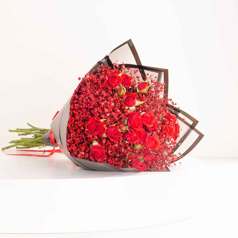Soft Scarlet Bouquet