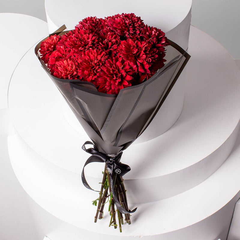 Red Flowers Bouquet & Moroccan Spa Voucher