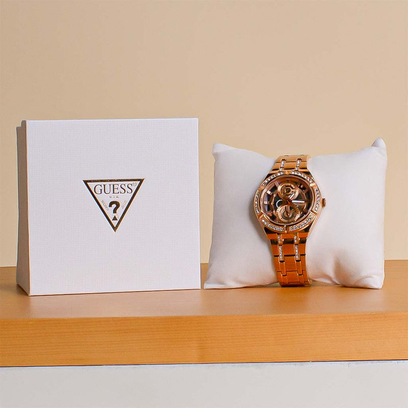 Guess Multi-function watch with crystal detail