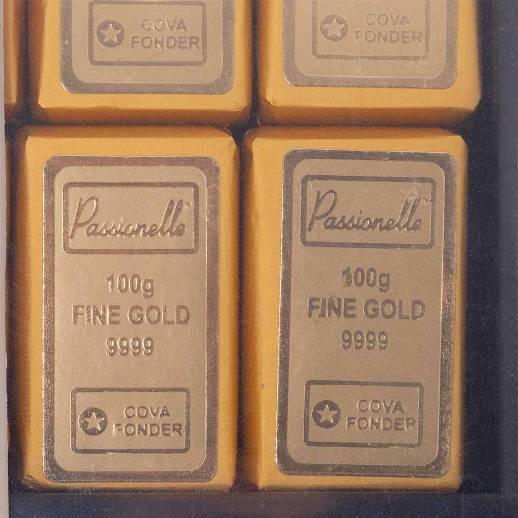 Passionelle Chocolate Small Gold Ingot Box