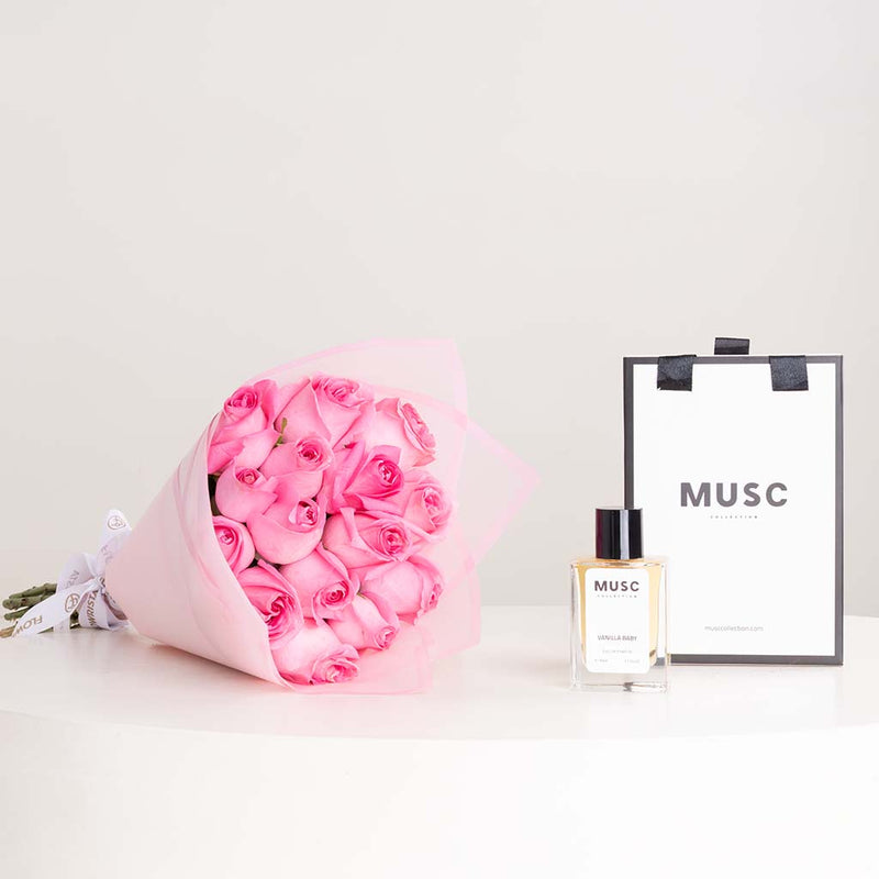MUSC Vanilla Baby & Pink Roses Bouquet