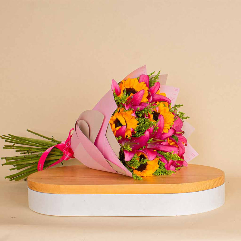 Sunflower & Lily Bouquet