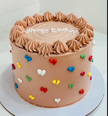 Mister Bakery Birthday Cake & Red Roses Bouquet
