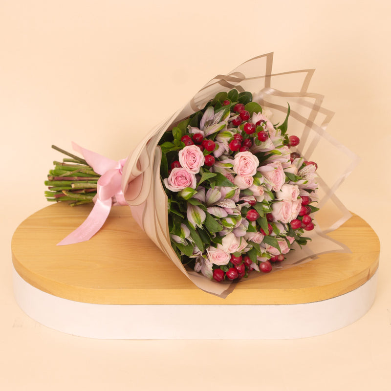 Flowrista | Pink Alstroemeria & Baby Rose Bouquet