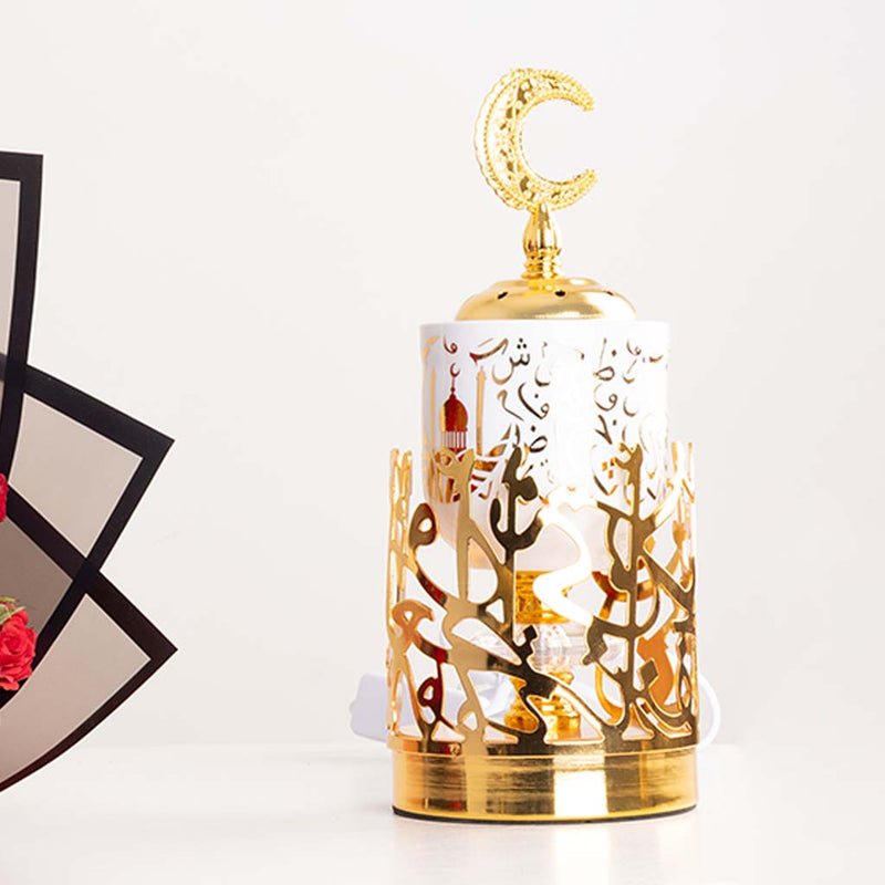 Ramadan Pearl Bukhoor Burner & Red Baby Roses Bouquet