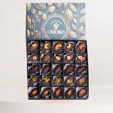 Crioro Premium Stuffed Medjool Dates - 25-Piece & White Roses Vase