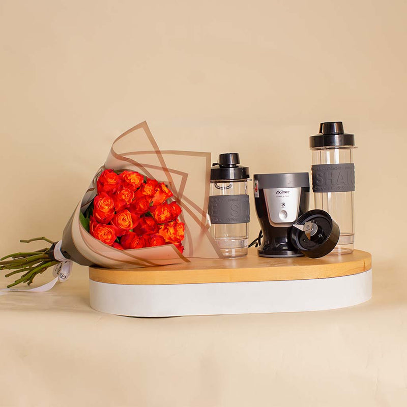 Okka Hand Blender | 20 Orange Flowers Set