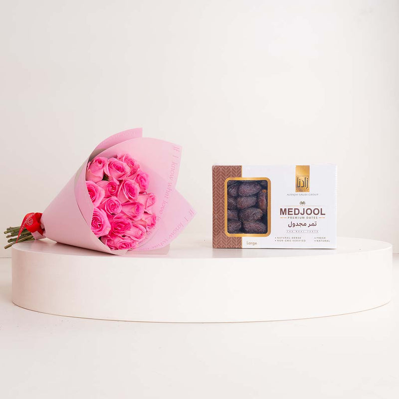 Zadna Medjool Dates & Revival Roses Bouquet