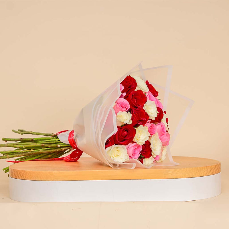 Mixed Roses Bouquet |30 Roses