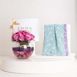 EMMA Cool Diva Scarf & Purple Roses Vase