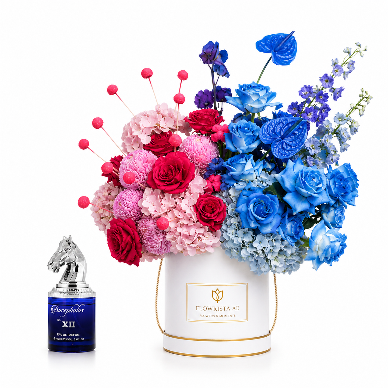 Armaf Bucephalus No. XII Man EDP & Blue Pink Harmony Flower Box