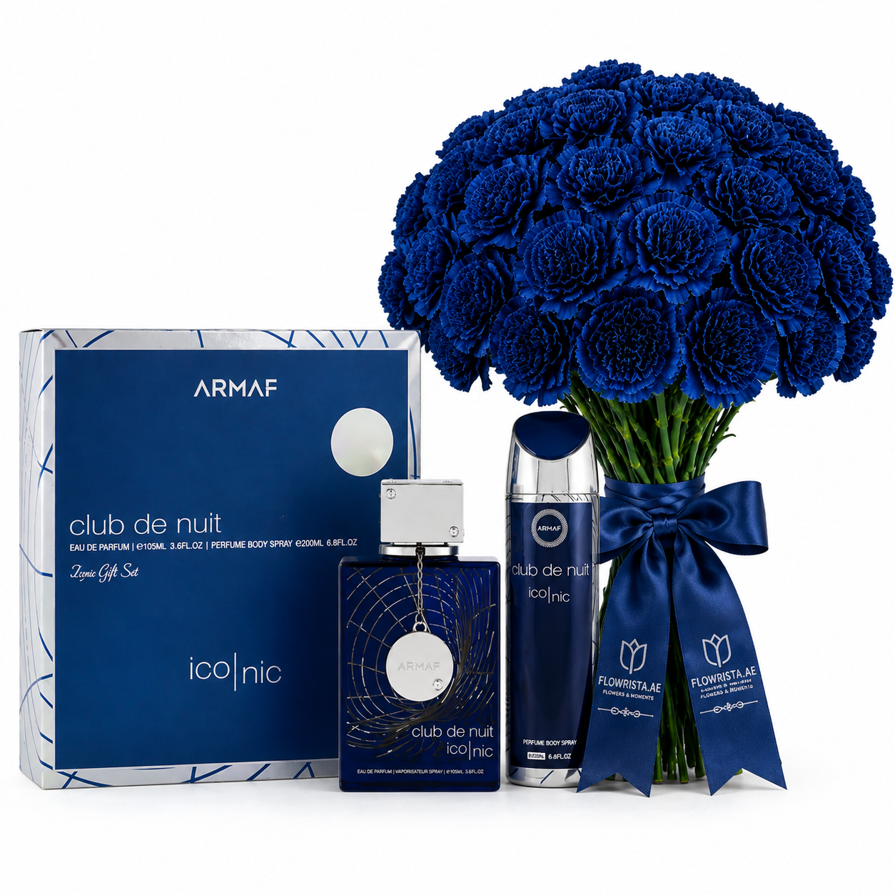 Armaf Club de Nuit Iconic Gift Set & Blue Carnations