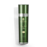 A tall, cylindrical green bottle of Arabian Gold Air Freshener with 'Room Linen Mist' printed on the front, set against a plain white background with a soft shadow.