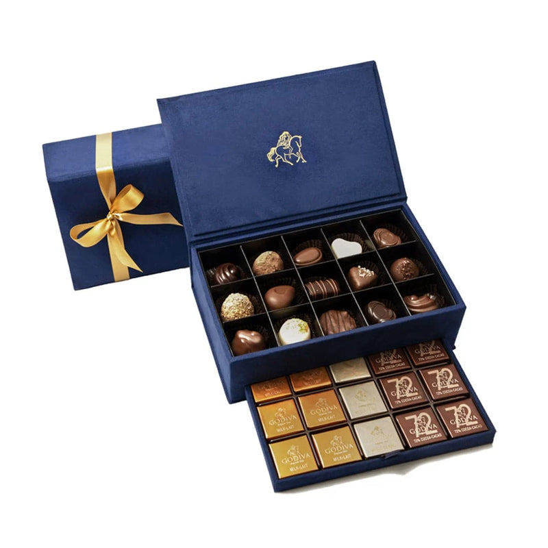 Godiva Chocolate Box & Red Roses Bouquet