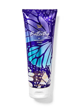 Butterfly themed tube of Bath & Body Works lotion on a white background
