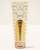 Disney Princess themed body lotion with colorful graphics on a white background