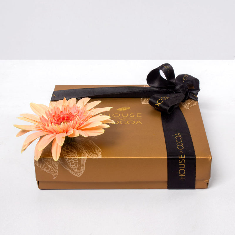 House of Cocoa Chocolate Box 16 pieces and Gerbera