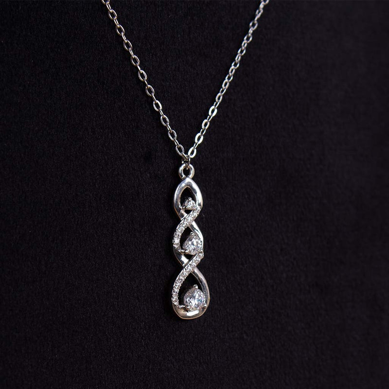 Felizmoda Three Stones Silver Necklace
