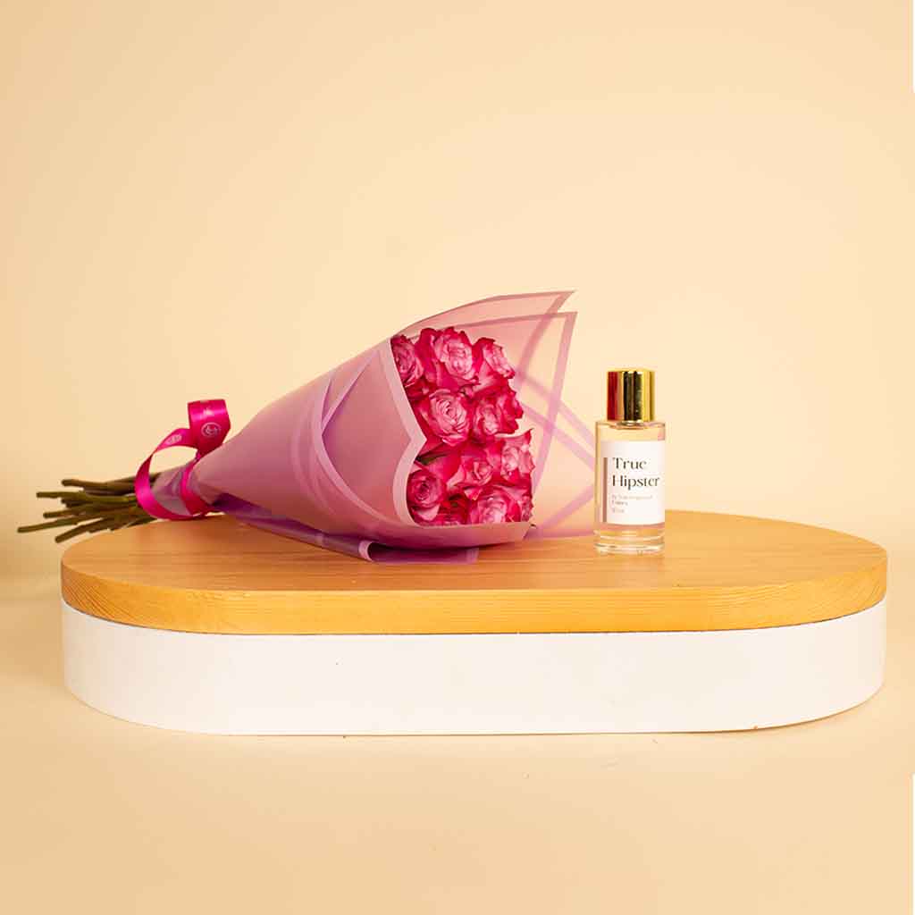 Nuit Fragrances True Hipster | Purple Flower Bouquet & 15 Roses