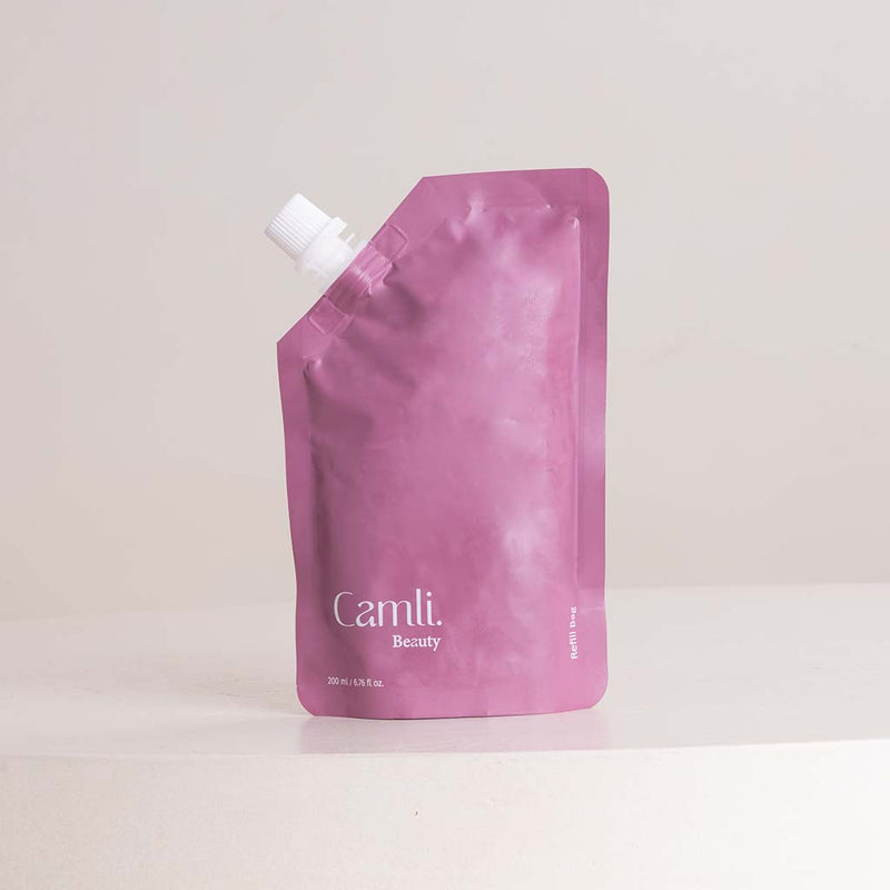 Camli Beauty Nayra Sandalwood Scented Dilka Nayra Dilka Body Scrub & Body Butter & Purple Roses Vase