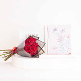 EMMA Fleuri Fleuri Scarf & Red Roses Bouquet