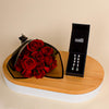 Markiz Shine Earrings with Red Roses
