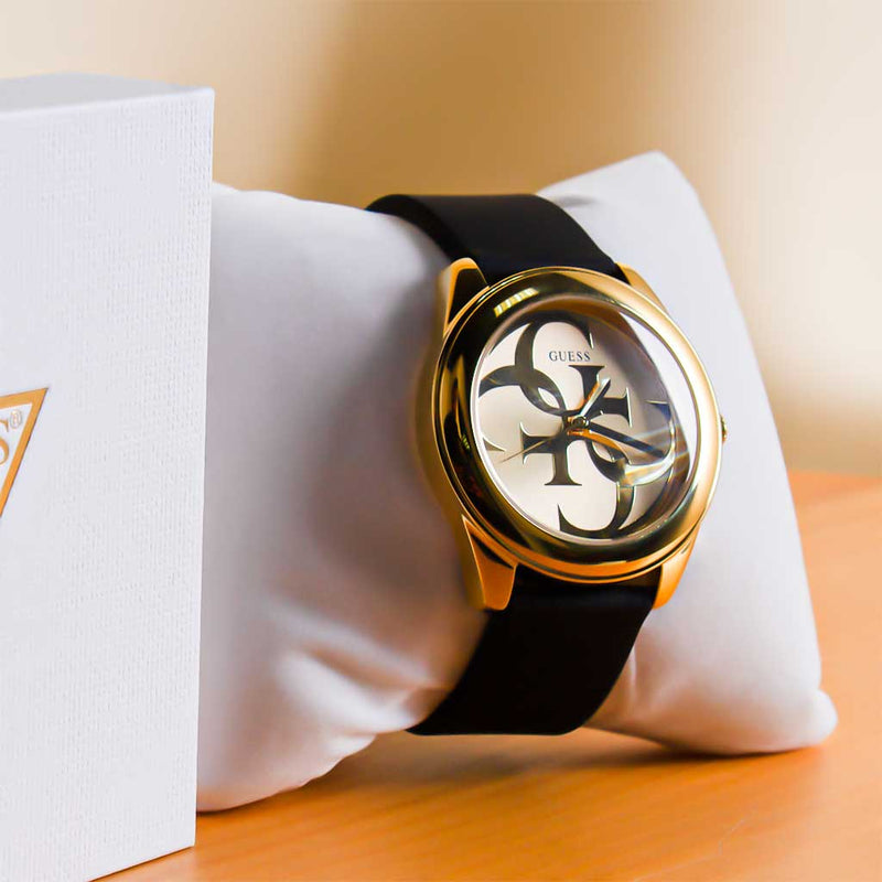 GUESS G-Twist Watch - Gold & Black Elegance