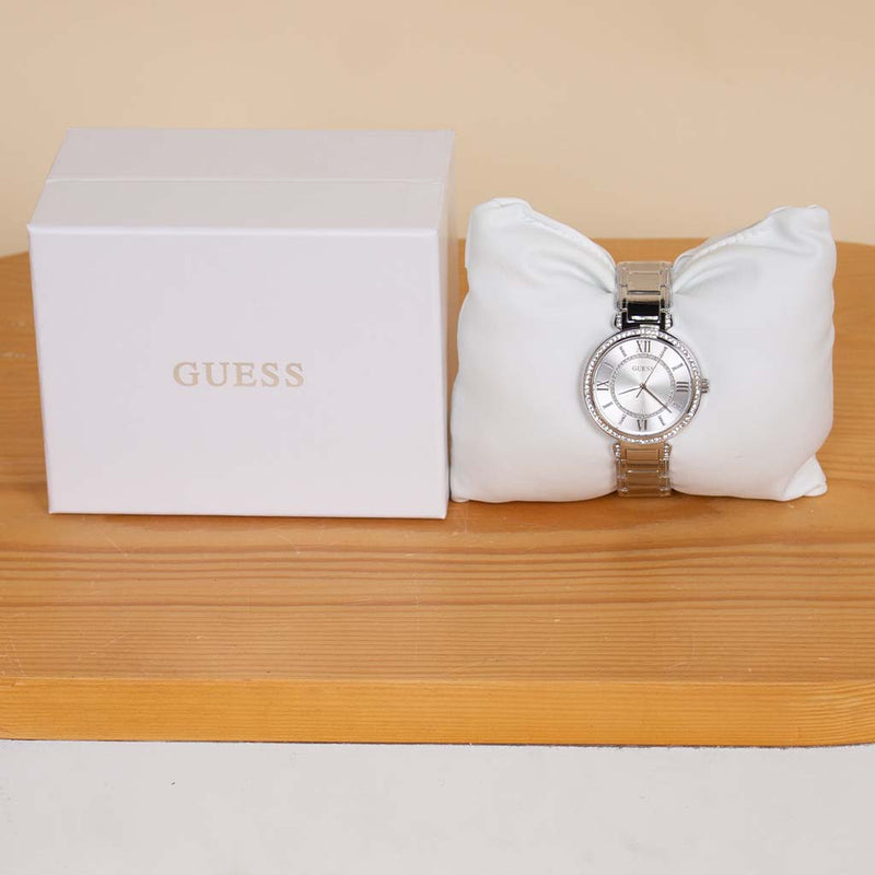 Guess Yellow Gold Women’s Watch W1209L2 with Heart-Shaped 20 Roses Bouquet