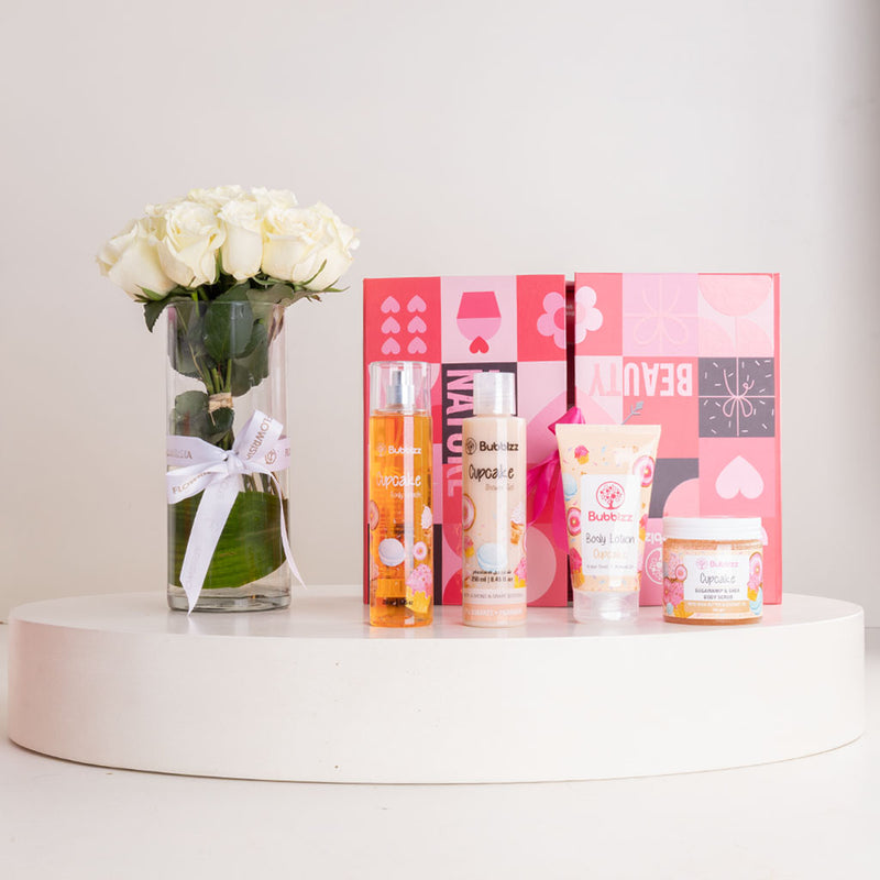 Bubblzz Cupcake Body Care Collection & White Roses