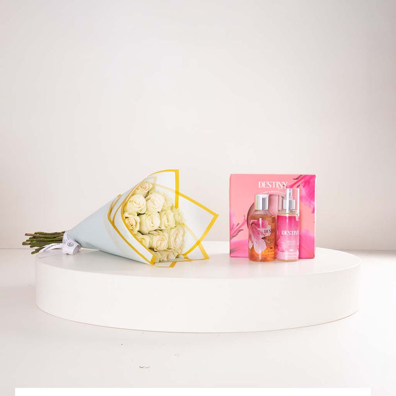 Soul & More Destiny set of 2 | A bouquet of 15 White flowers