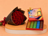 Godiva UAE Edition Gift Box & 15 Red Roses Bouquet