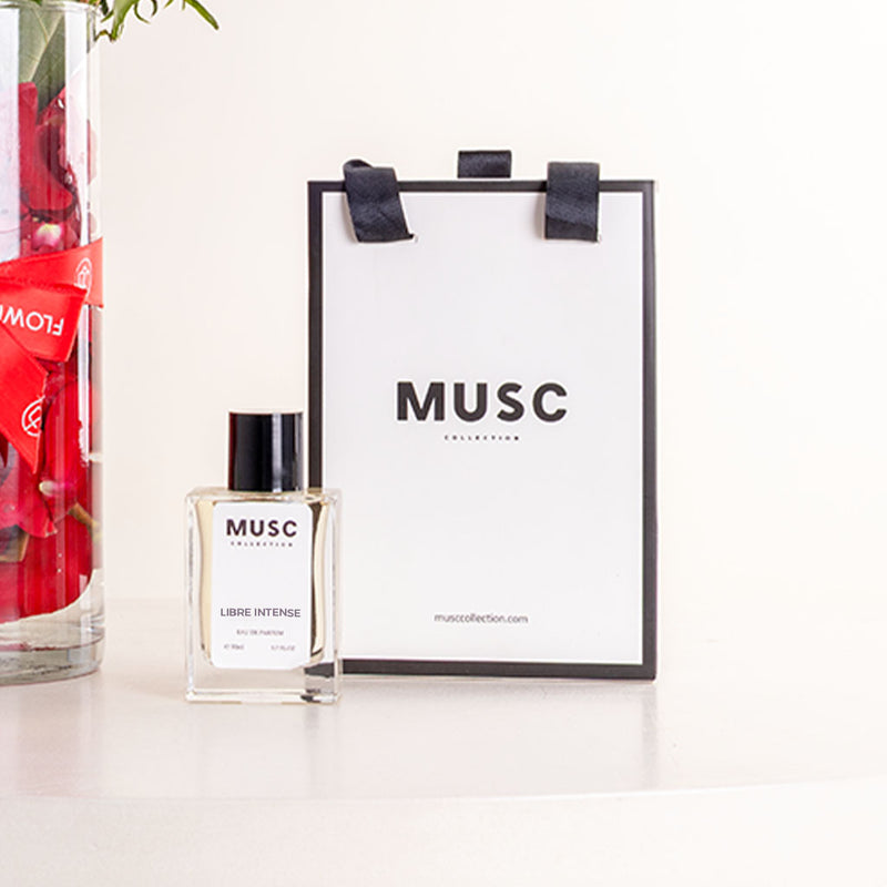 Musc Liber Intense & 15 Red Roses Vase