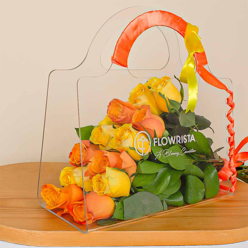 Sunshine Spark Bag – Yellow & Orange Roses