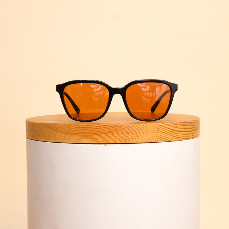 Sedrak Black Sunglasses with Orange Lenses – Summer Collection