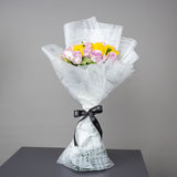 Morning Mix Bouquet - Yellow & Purple Roses