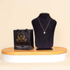 Felizmoda Shiny Stones Round Pendant Silver Necklace