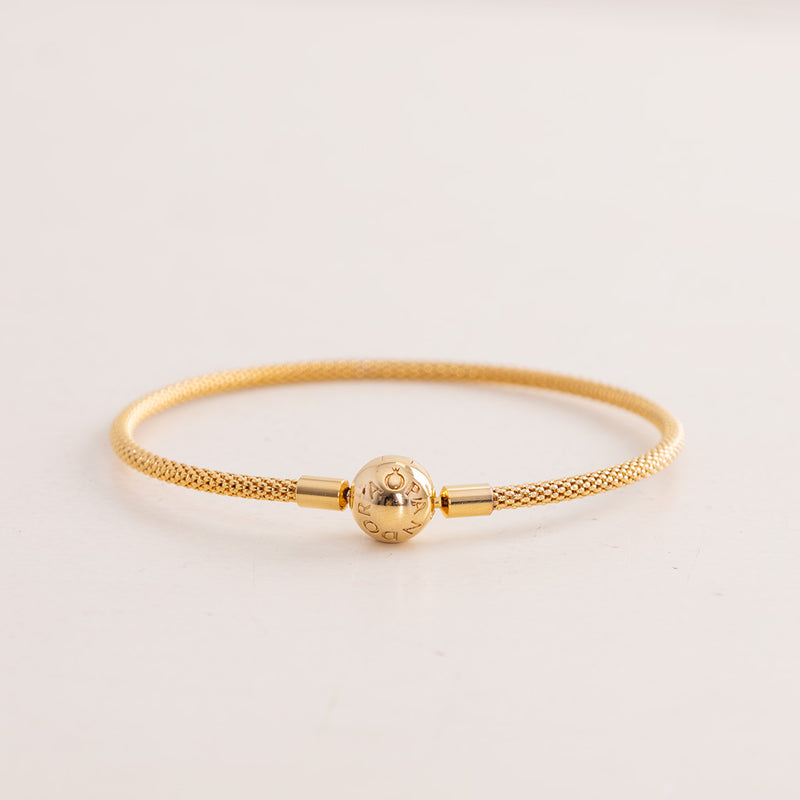 Pandora Moments 14k Rose Gold-Plated Mesh Bracelet