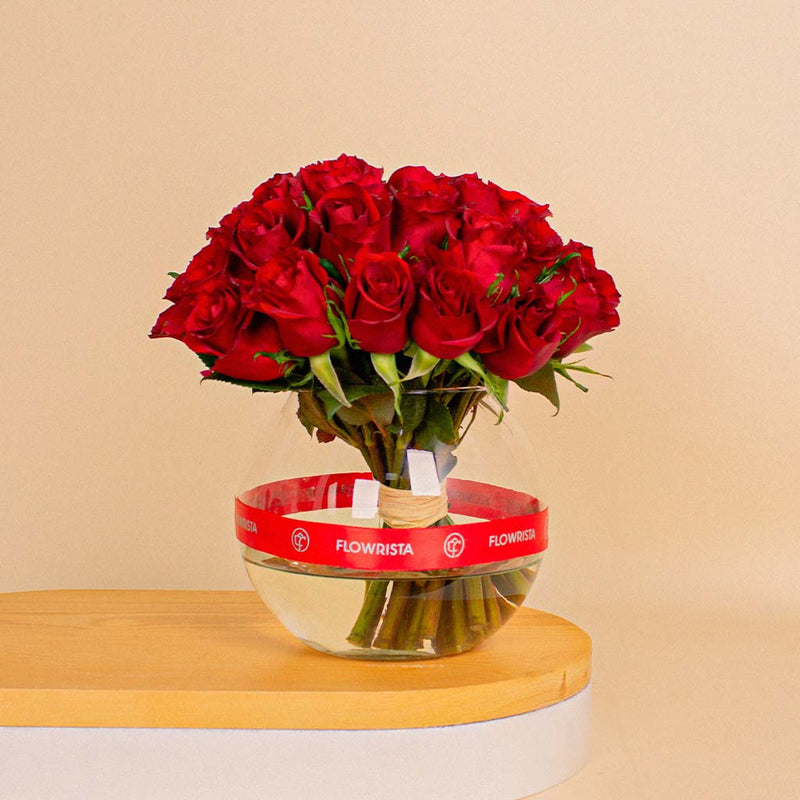 Endless Love Flower Vase | 30 Red Rose