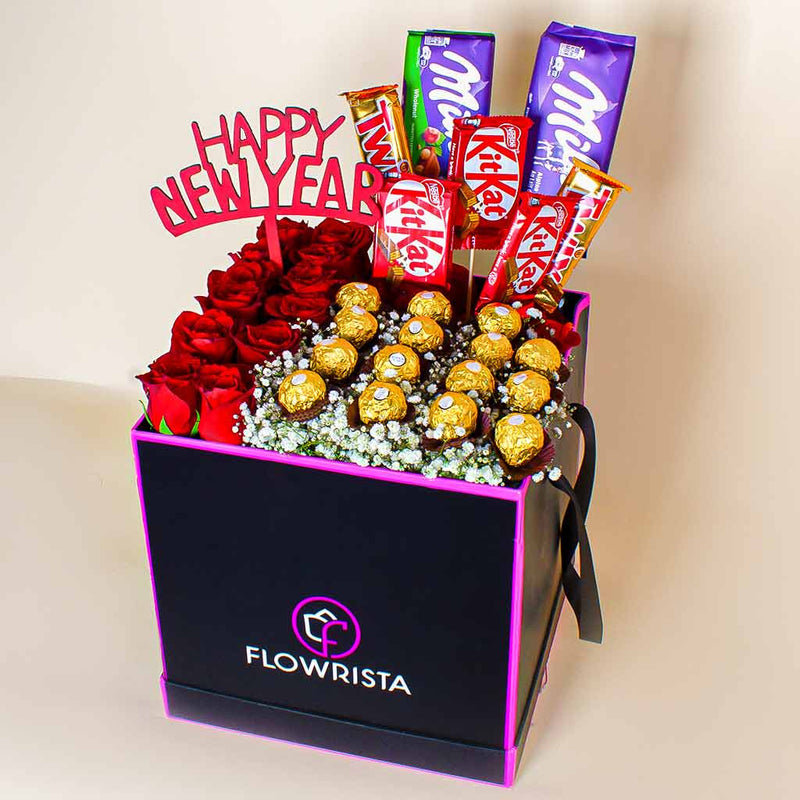 Premium Chocolate & Red Roses Gift Box