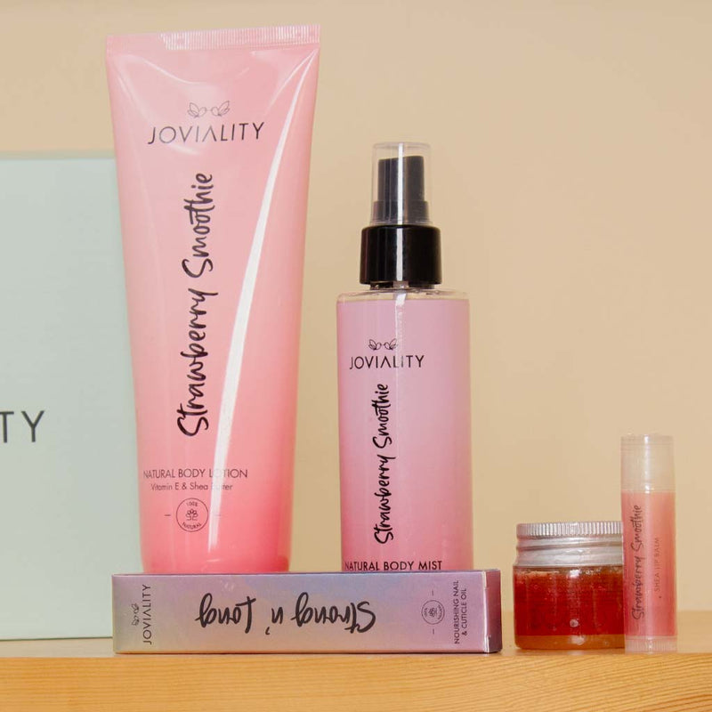 Joviality Skin Love Kit with Vase of Unique Roses
