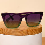 Sedrak Gradient Frame Sunglass – Purple & Green