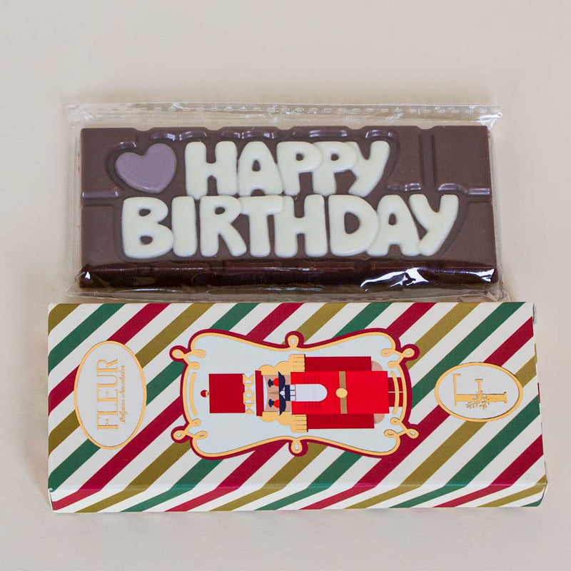 Fleur Happy Birthday Chocolate Bar – 45g Milk Chocolate