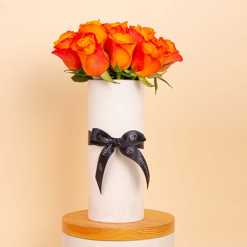 Orange Signature Vase - 20 Stems