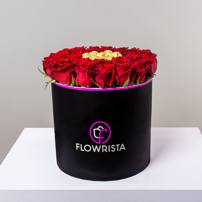 Red Roses & Ferrero Rocher Gift Box