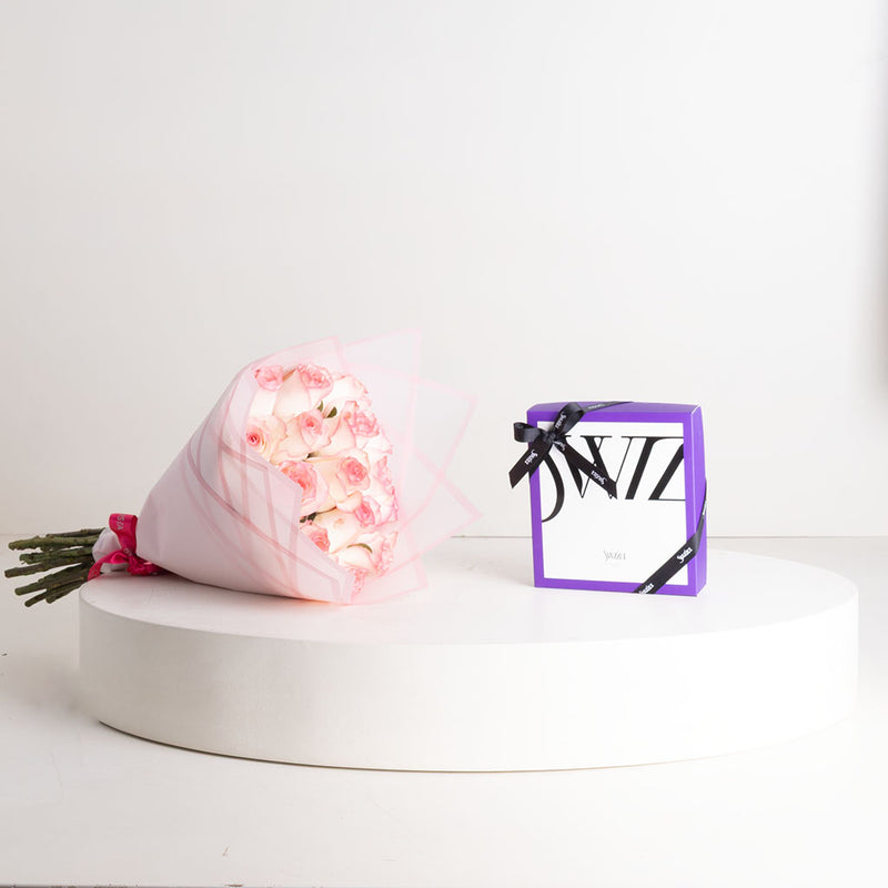 Swiza Chocolate Box & 15 Revivel Roses