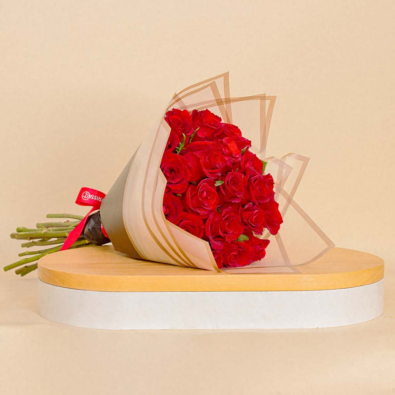 Flowrista Red Roses Bouquet | 20 Roses