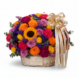 Colorful Flowrista Basket Only - Clean White